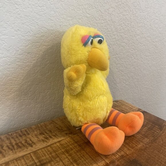 Sesame Street Hasbro Softies Baby Big Bird Yellow Stuffed Plush Vintage Toy - Picture 4 of 8